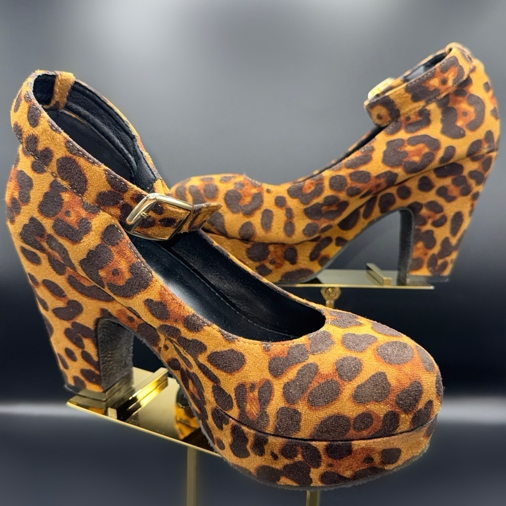 Leopard Print Platform Heels